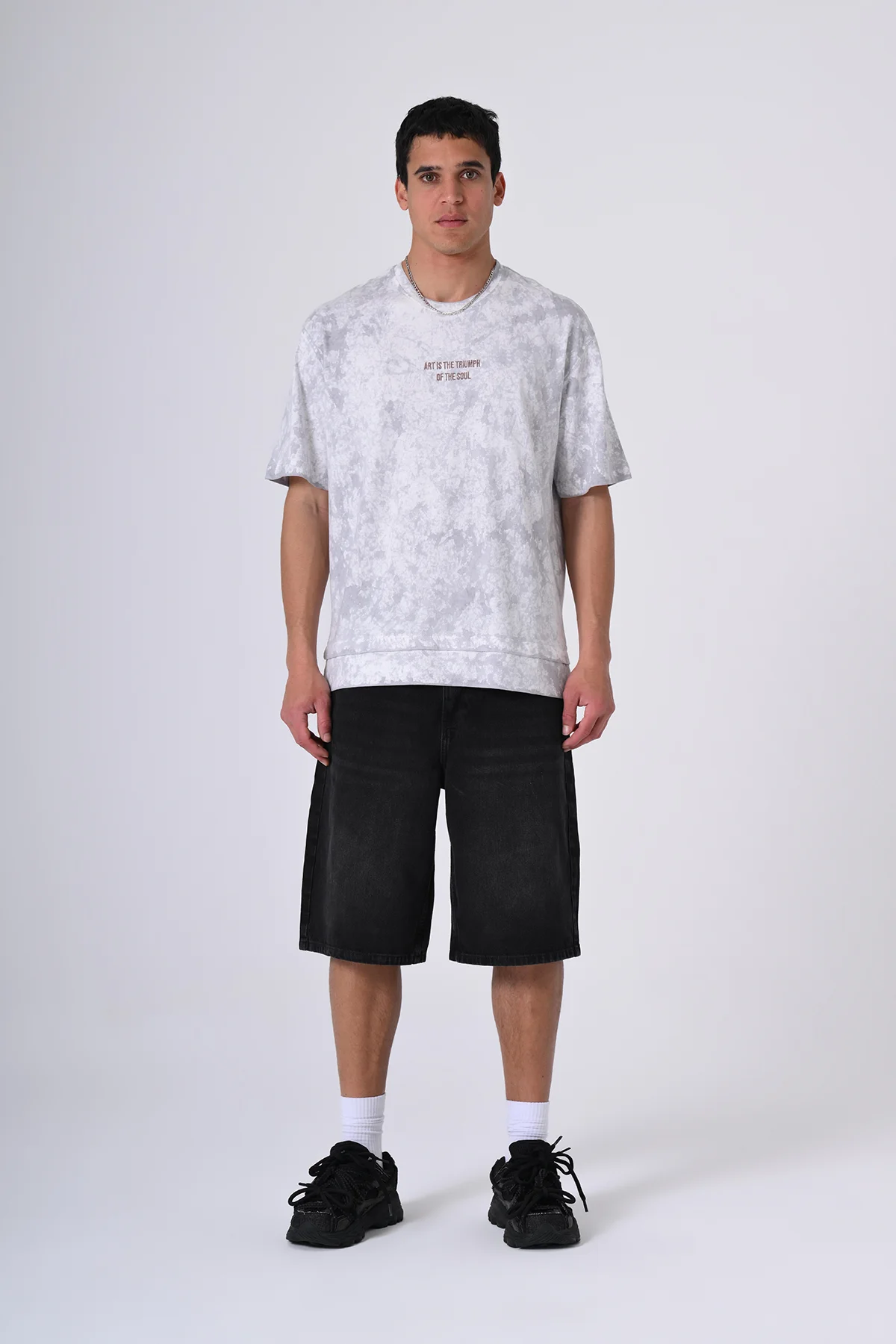 PAINTING PRINTED WASHED TSHIRT